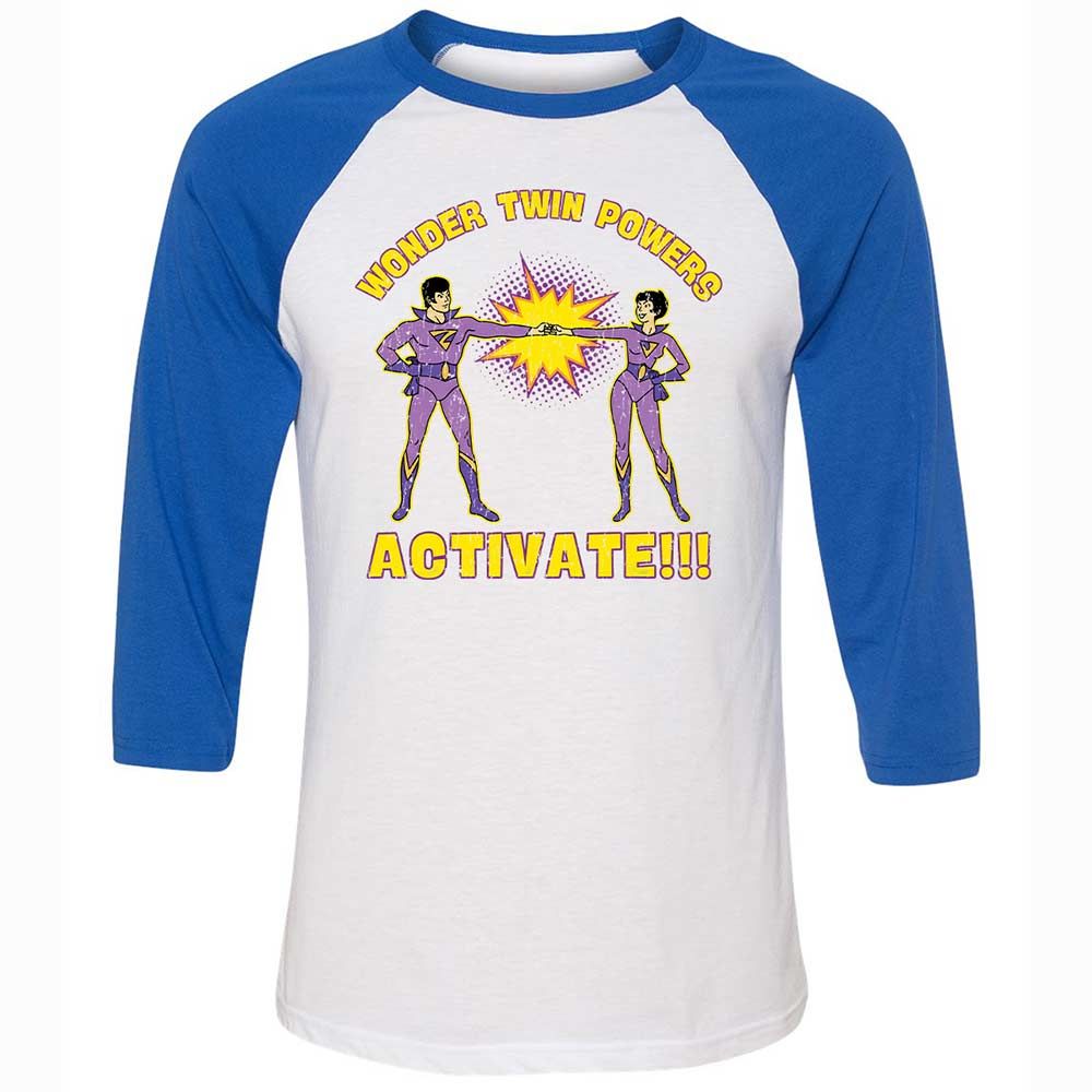 Unisex 3/4 Baseball Tee - H12XCYZC - White/True Royal - 10