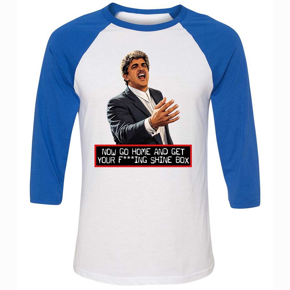 Unisex 3/4 Baseball Tee - TJT2QZJP - White/True Royal - 10