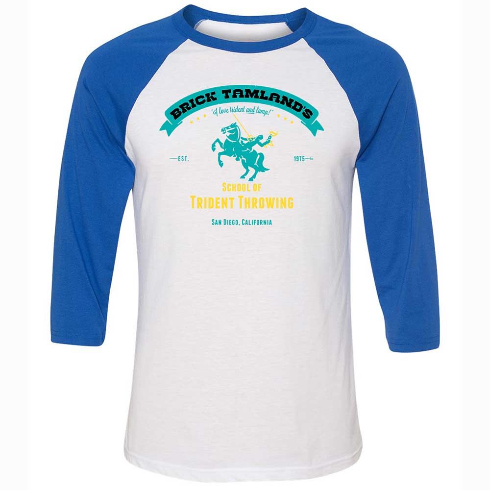 Unisex 3/4 Baseball Tee - V1DNRY2R - White/True Royal - 10