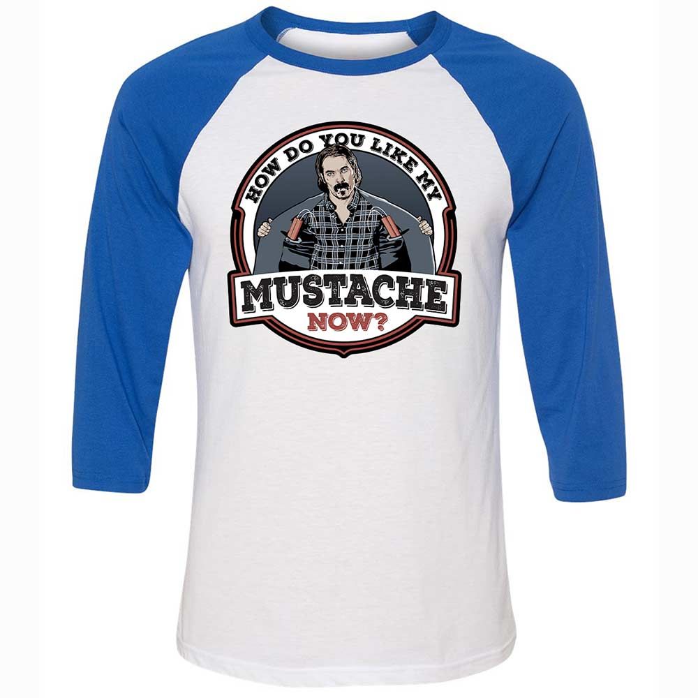 Unisex 3/4 Baseball Tee - S993526Q - White/True Royal - 10