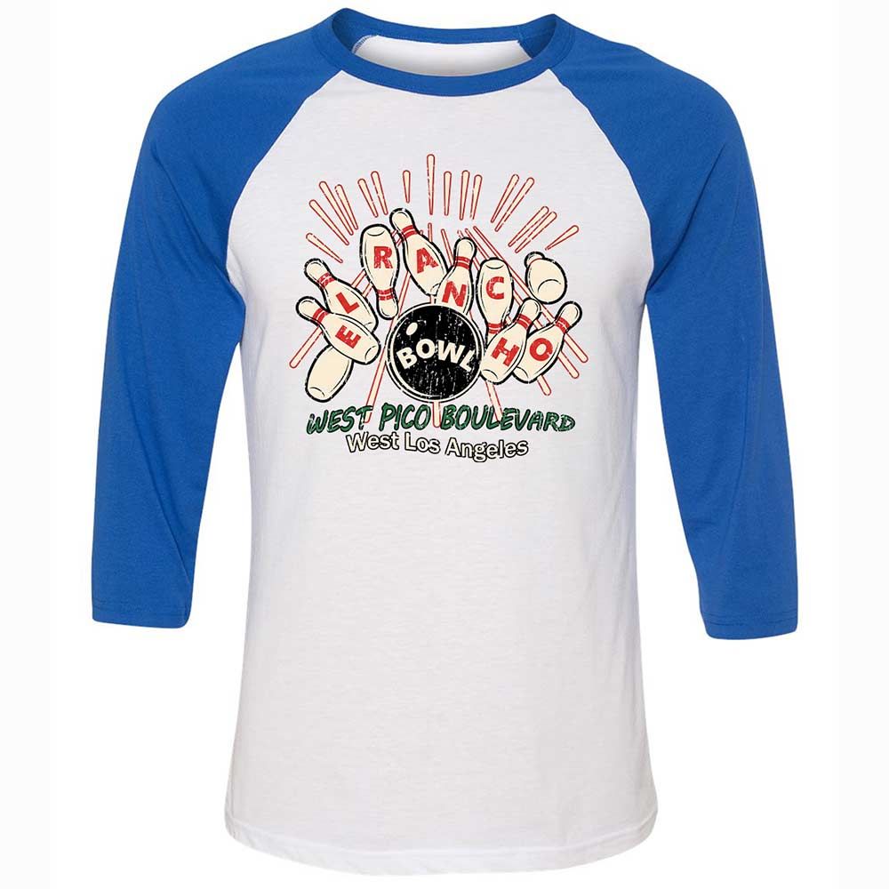 Unisex 3/4 Baseball Tee - PY4QA3CL - White/True Royal - 10