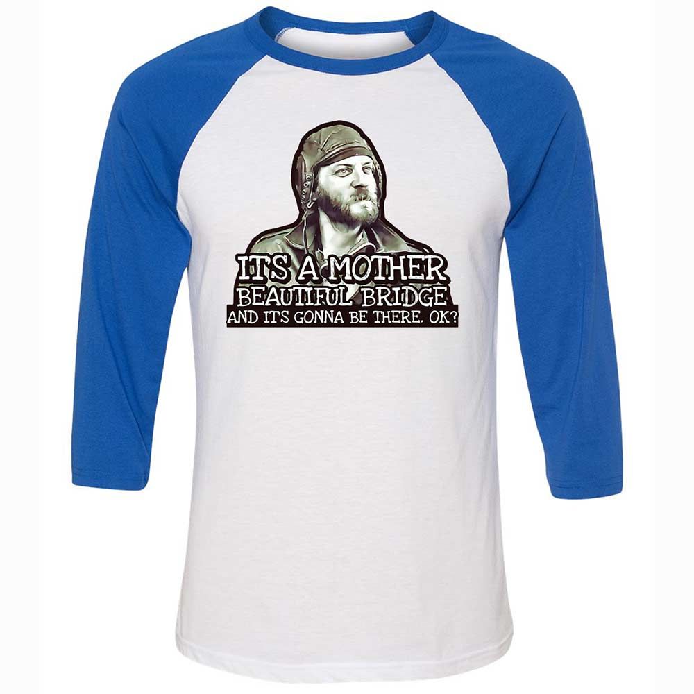 Unisex 3/4 Baseball Tee - SRFJ7BCQ - White/True Royal - 10