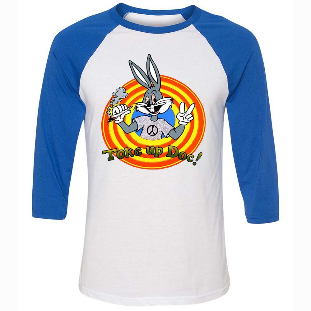 Unisex 3/4 Baseball Tee - 5B7PTPAM - White/True Royal - 10