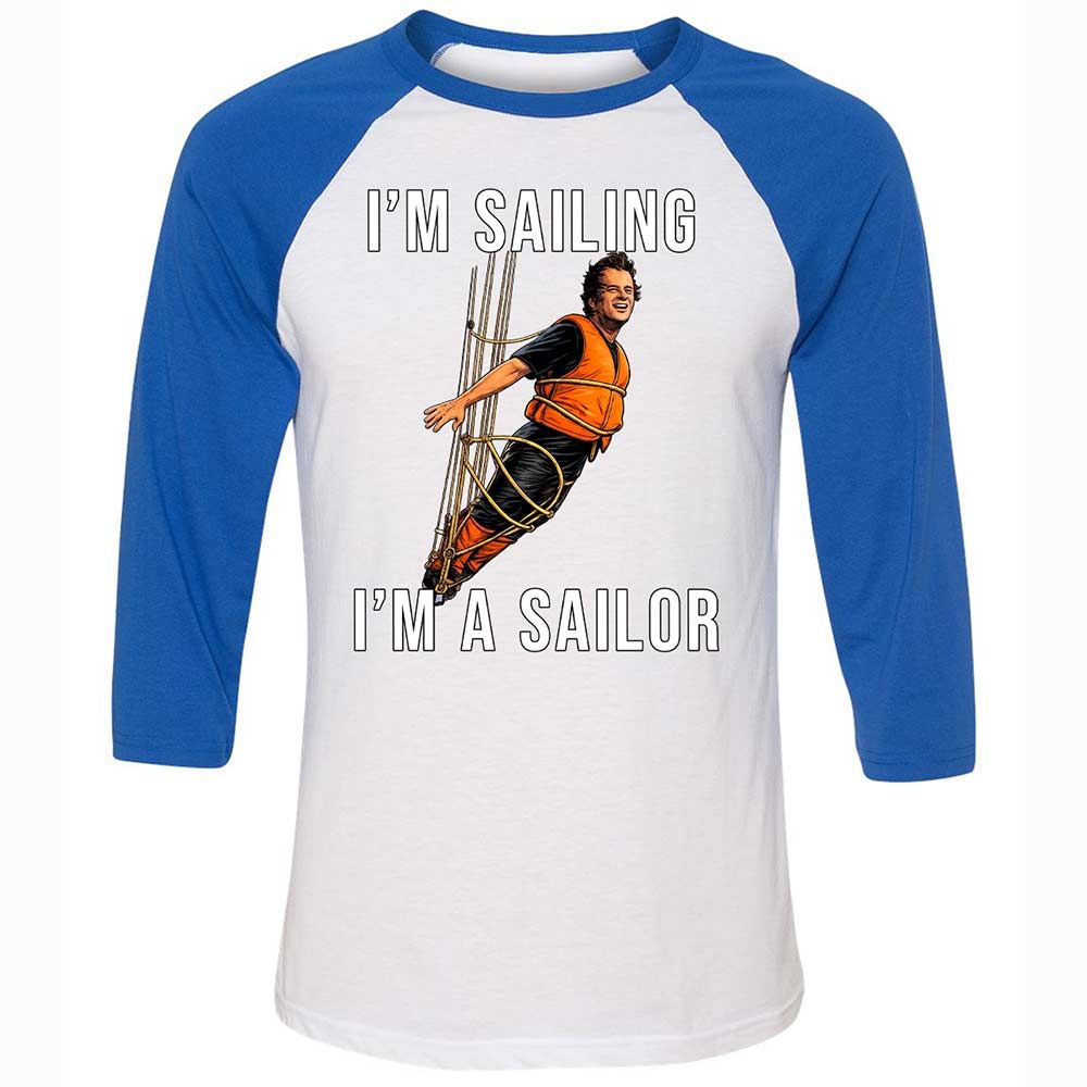 Unisex 3/4 Baseball Tee - YJVESPD2 - White/True Royal - 10