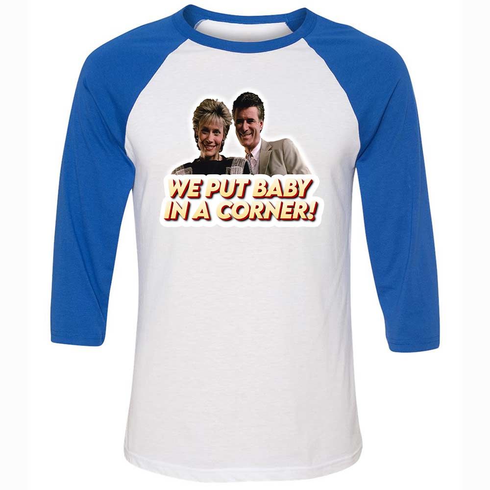 Unisex 3/4 Baseball Tee - Q5UBXTPM - White/True Royal - 10
