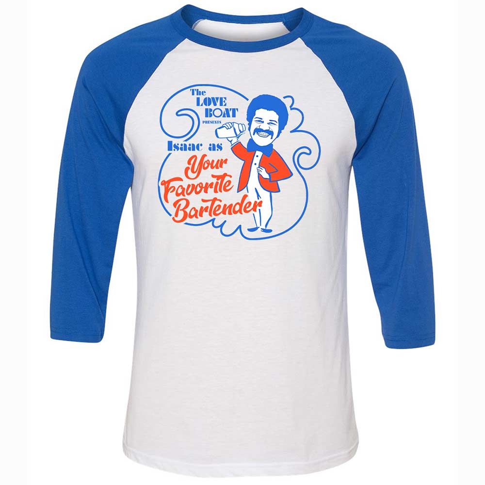 Unisex 3/4 Baseball Tee - PTPPZYCK - White/True Royal - 10