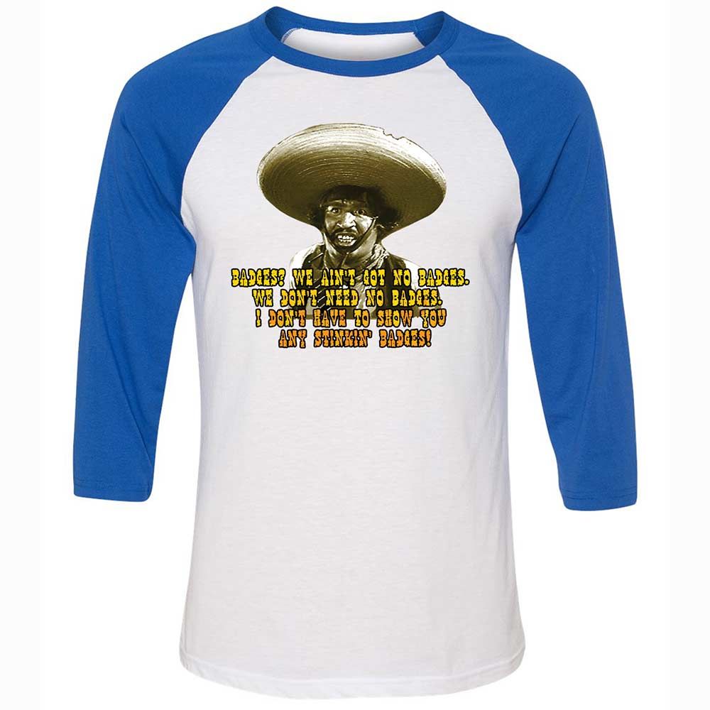 Ain't Got No Stinking Badges - White/True Royal - 10