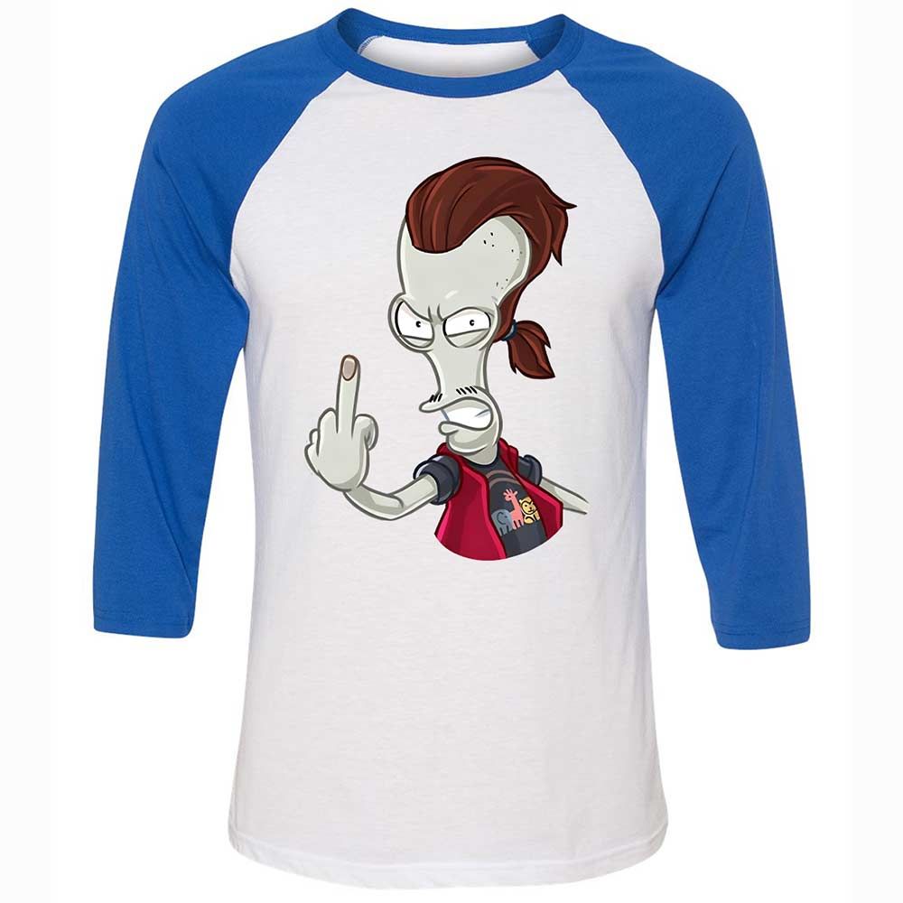 Unisex 3/4 Baseball Tee - JYWVZ2PV - White/True Royal - 10