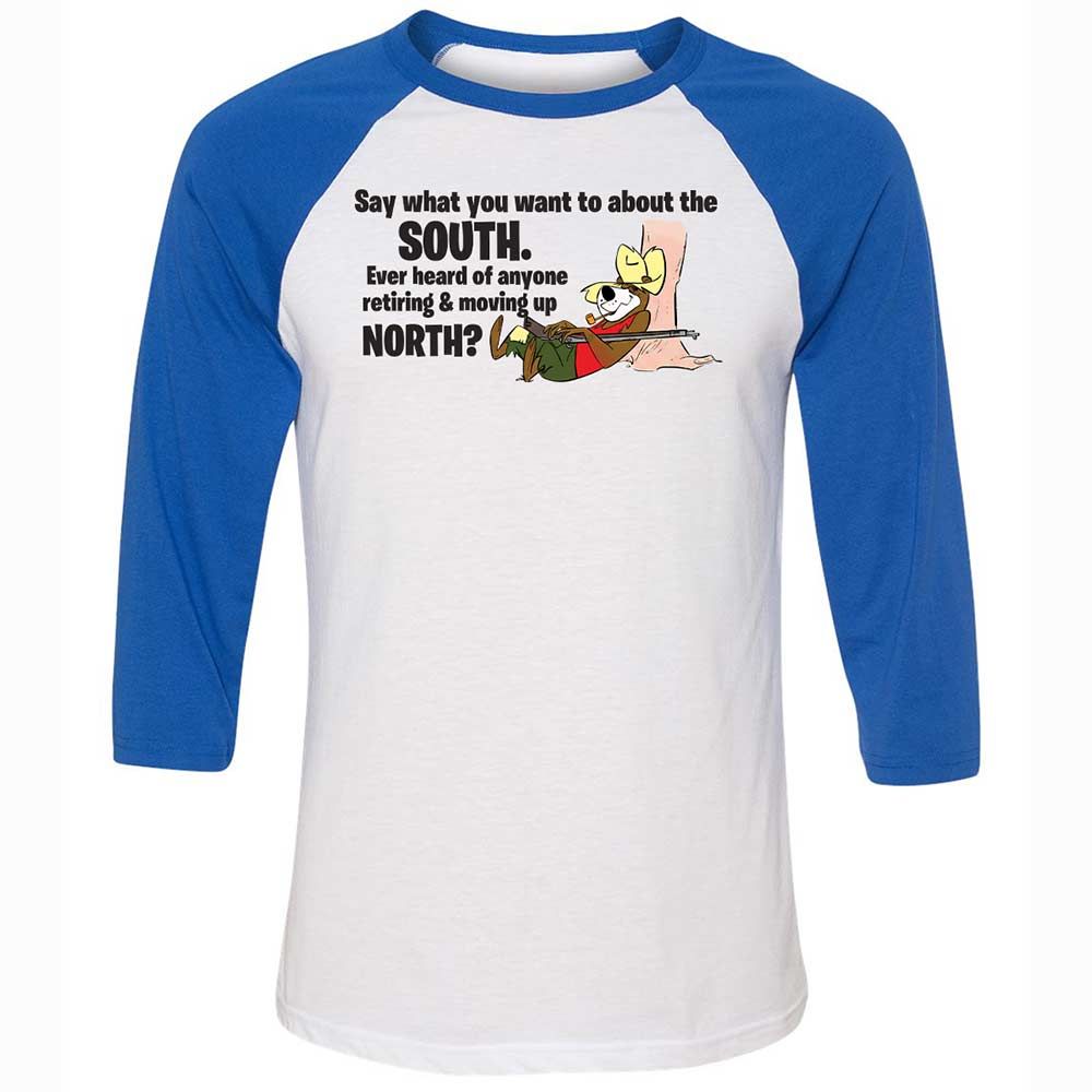 Unisex 3/4 Baseball Tee - JDN82QNK - White/True Royal - 10