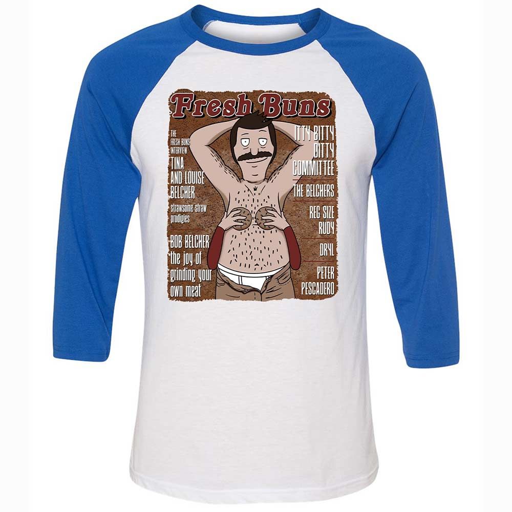 Unisex 3/4 Baseball Tee - 67YP9D48 - White/True Royal - 10