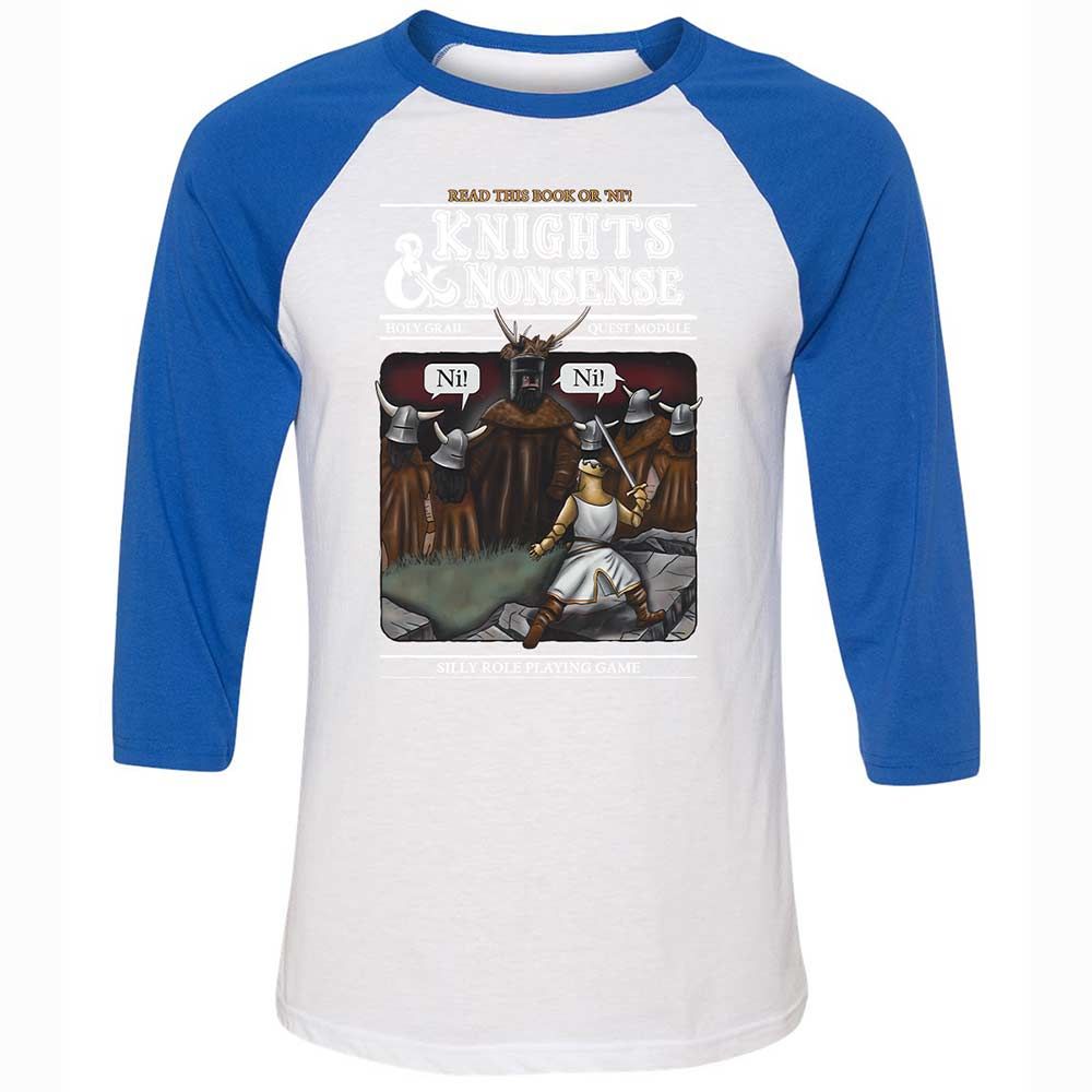 Unisex 3/4 Baseball Tee - FKNH67ZS - White/True Royal - 10
