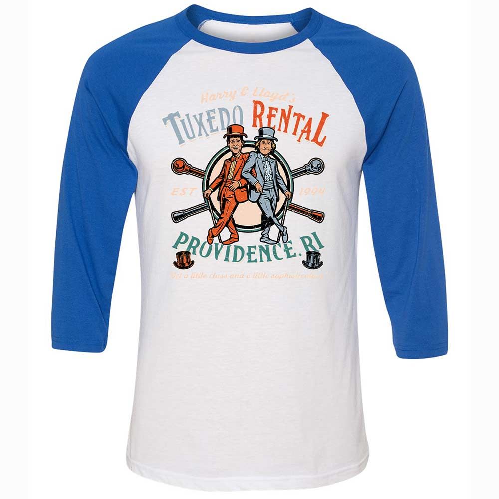 Unisex 3/4 Baseball Tee - SRH6DSX3 - White/True Royal - 10