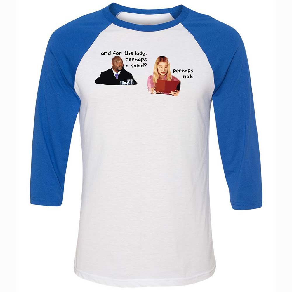 Unisex 3/4 Baseball Tee - P3DVU6E8 - White/True Royal - 10