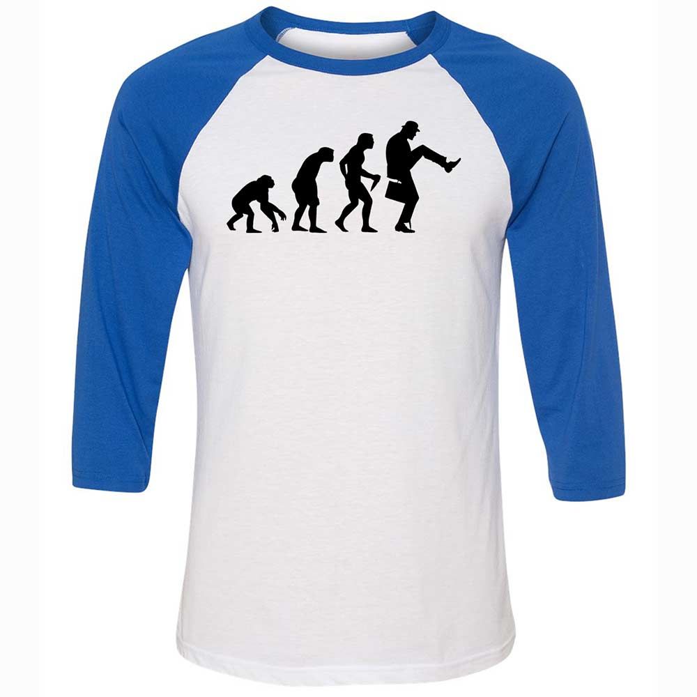 Unisex 3/4 Baseball Tee - QFLBRKZW - White/True Royal - 10