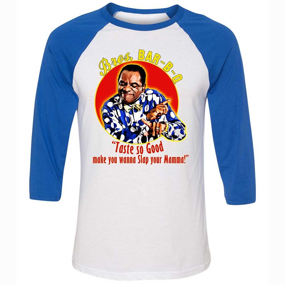 Unisex 3/4 Baseball Tee - UBS4F95D - White/True Royal - 10