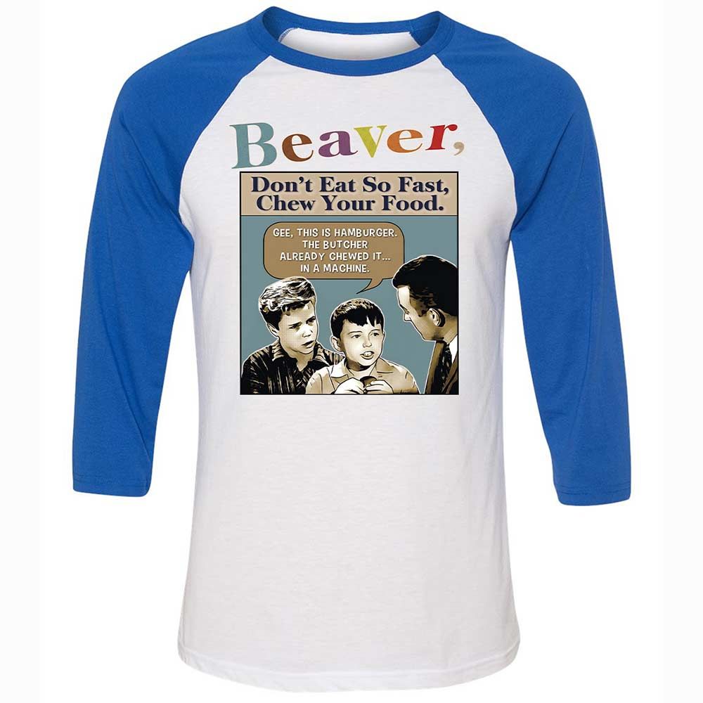 Unisex 3/4 Baseball Tee - AQS83C48 - White/True Royal - 10
