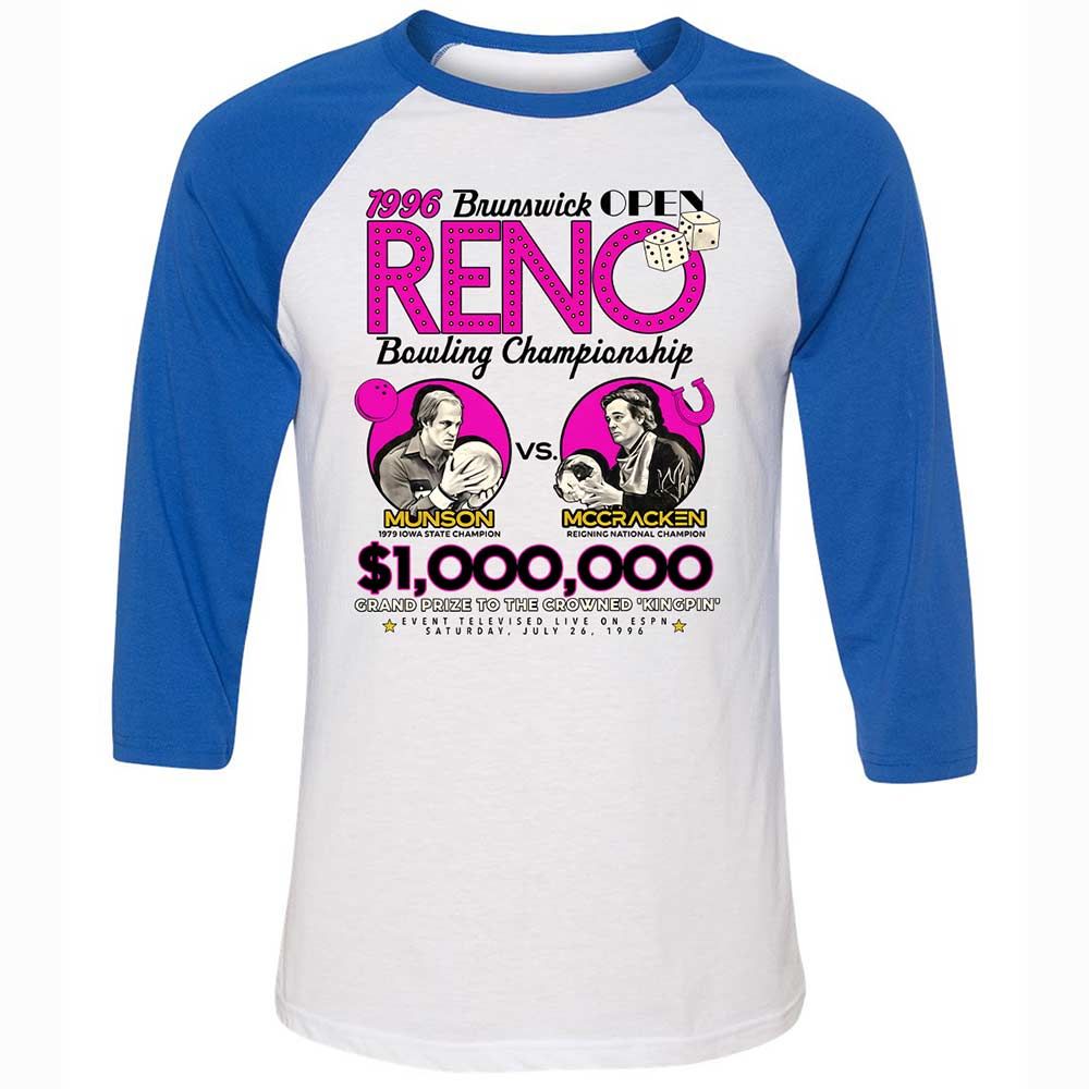 Unisex 3/4 Baseball Tee - Z3FS9VVB - White/True Royal - 10