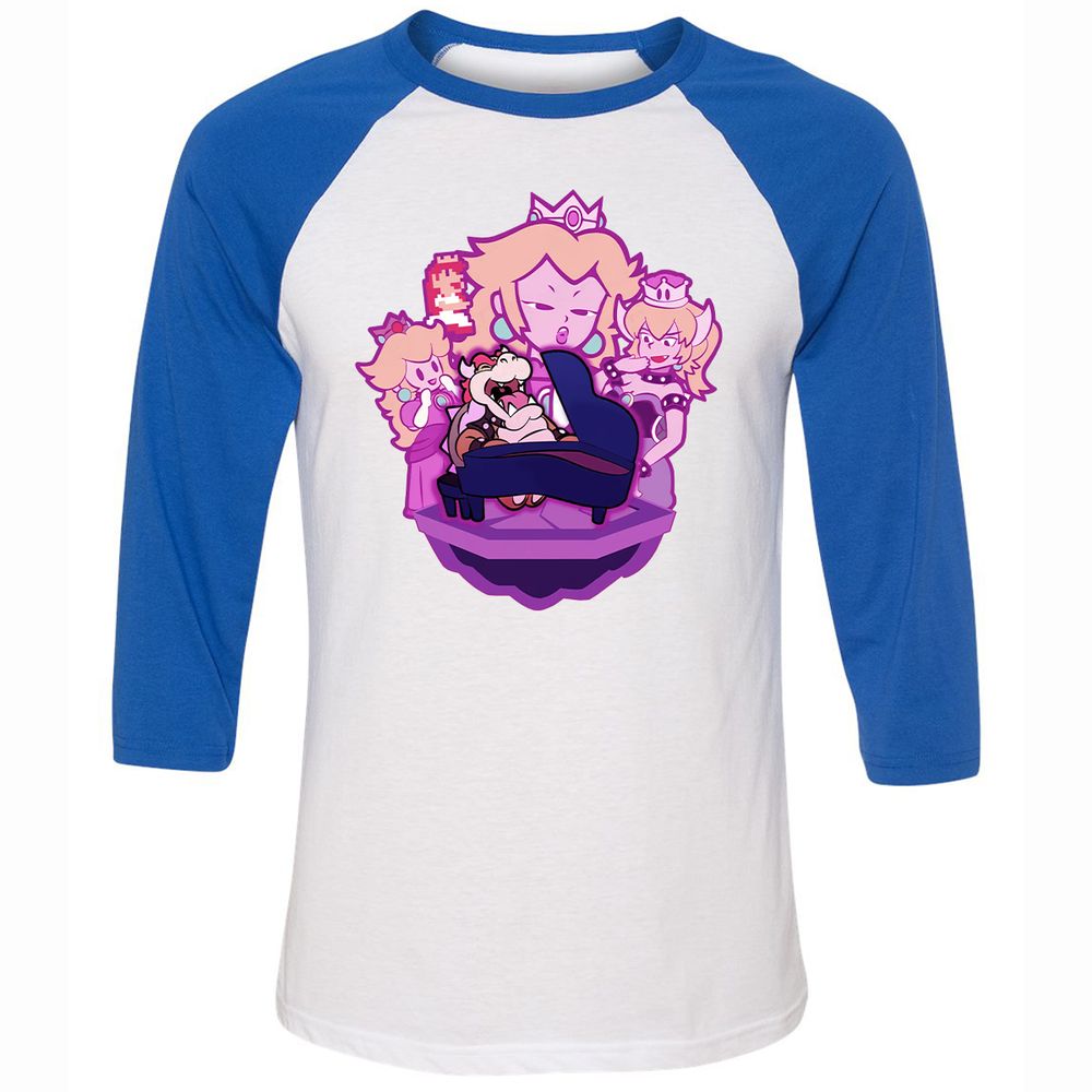 Unisex 3/4 Baseball Tee - URUNYGJ3 - White/True Royal - 10