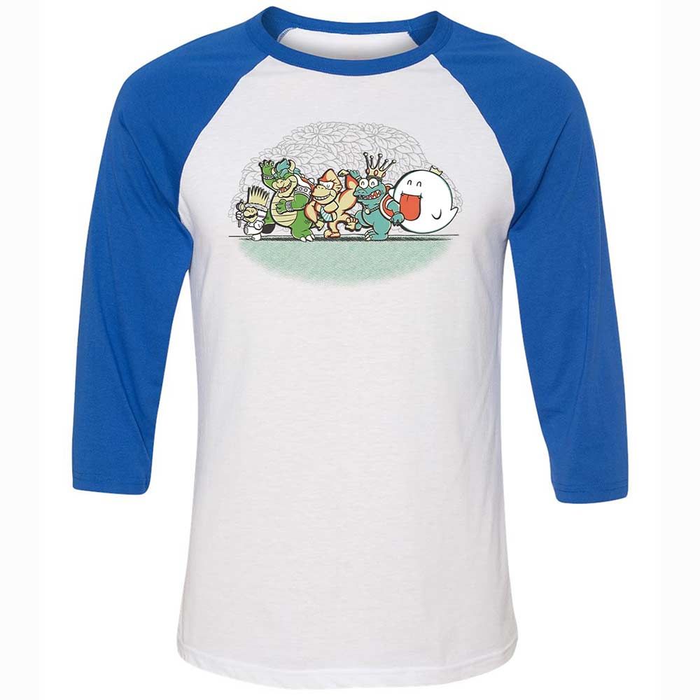 Unisex 3/4 Baseball Tee - 36AB46UH - White/True Royal - 10