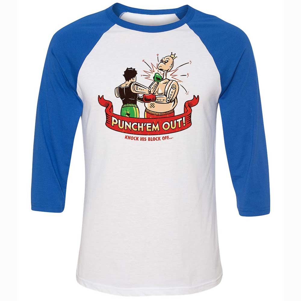 Unisex 3/4 Baseball Tee - JDHDNJ78 - White/True Royal - 10