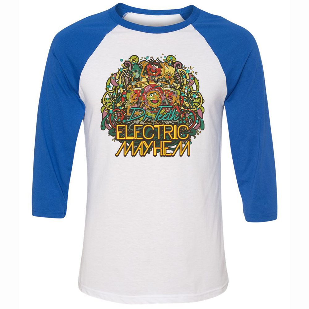 Unisex 3/4 Baseball Tee - 1V6GPTFR - White/True Royal - 10