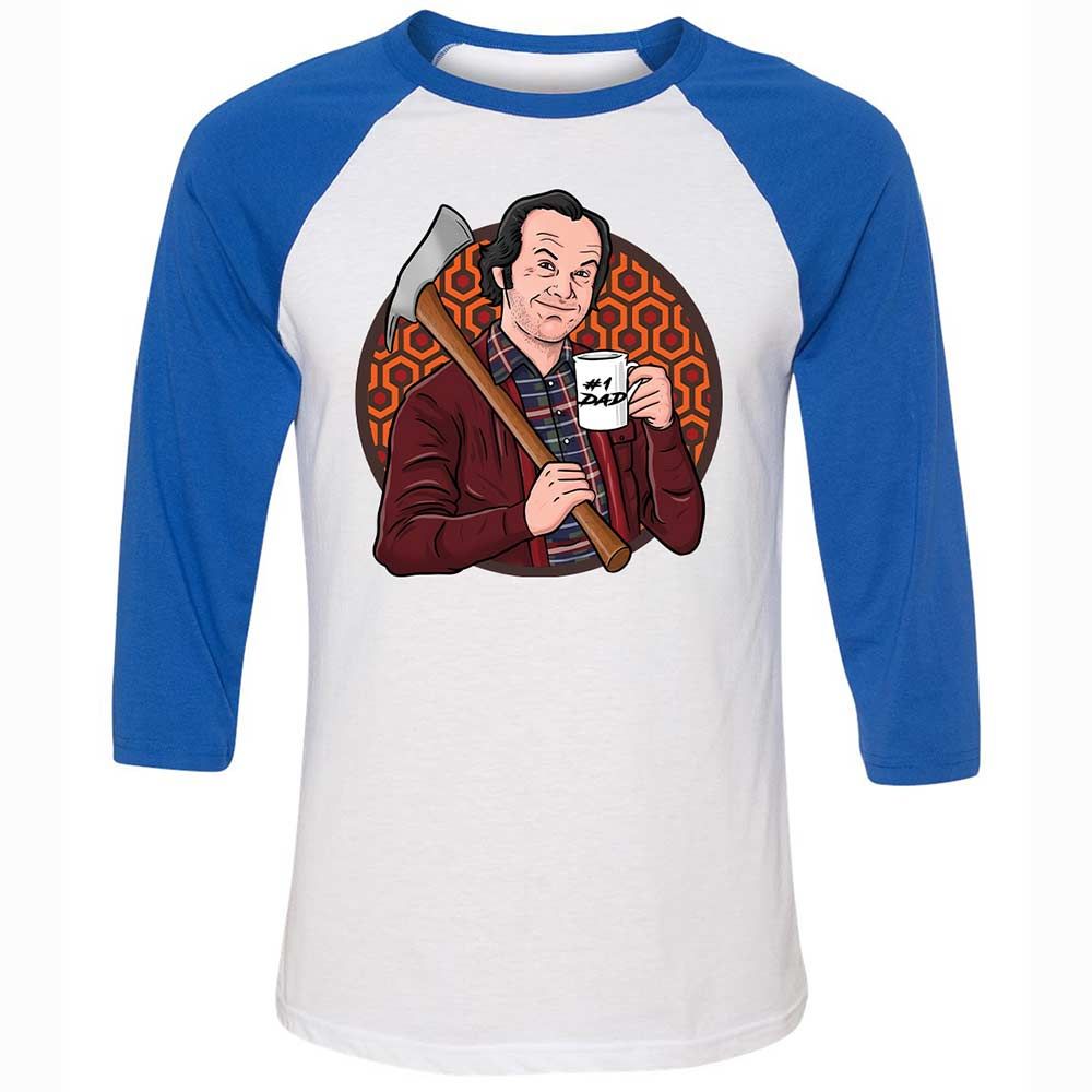 Unisex 3/4 Baseball Tee - 214JB55W - White/True Royal - 10