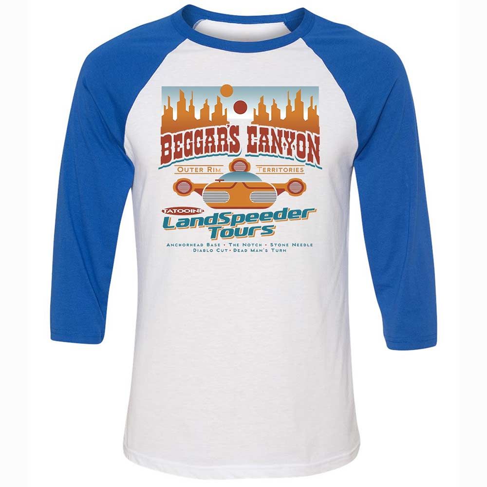 Unisex 3/4 Baseball Tee - RDATLYC8 - White/True Royal - 10
