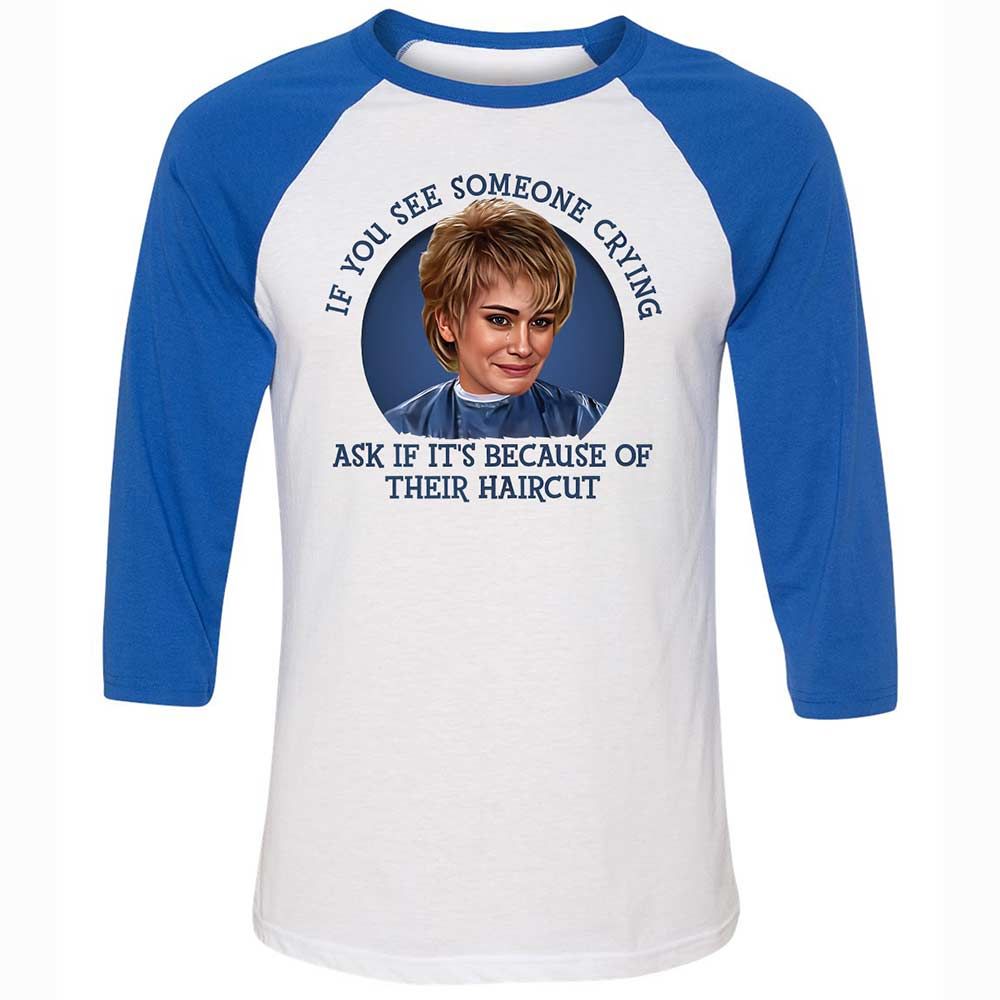 Unisex 3/4 Baseball Tee - 88MFHM3N - White/True Royal - 10