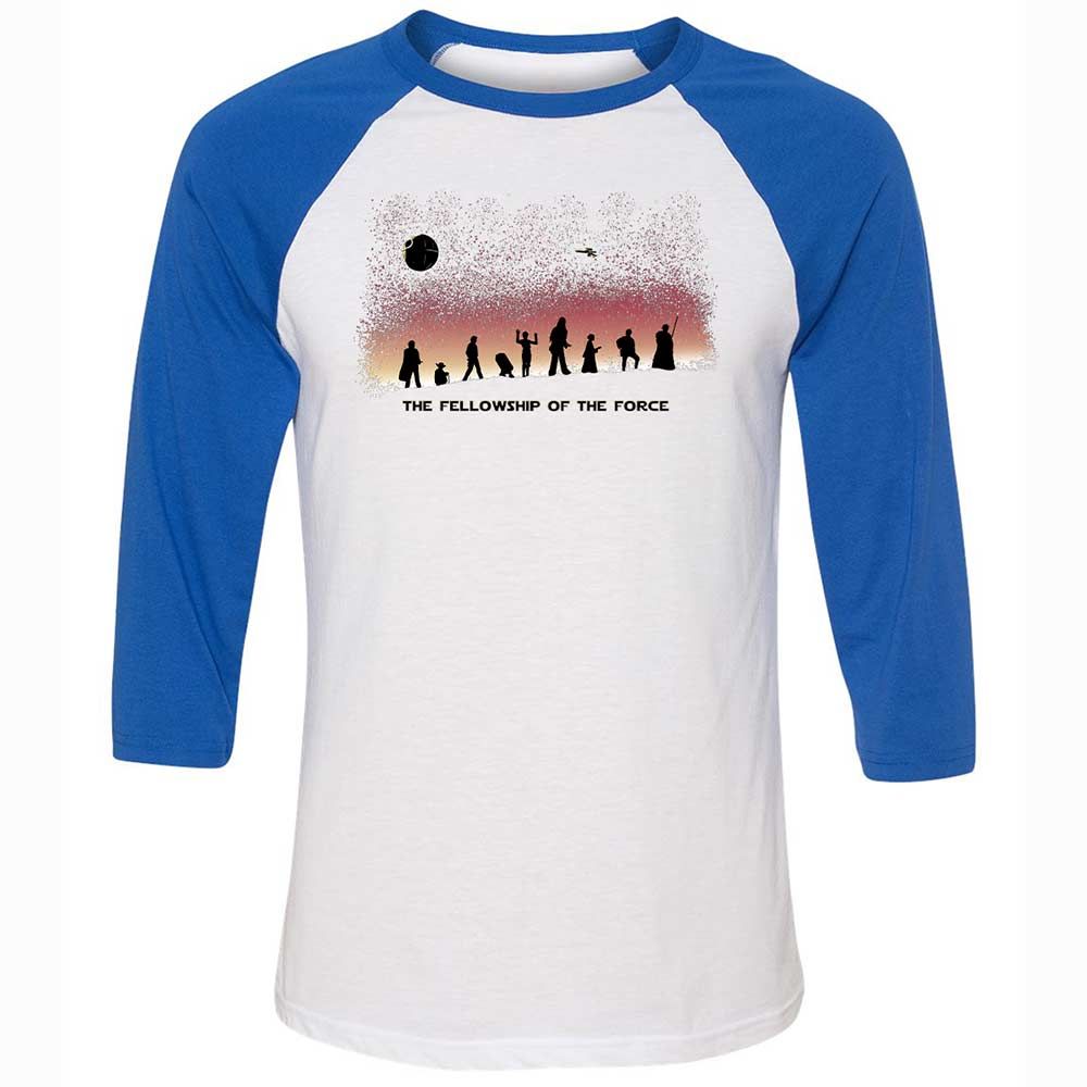 Unisex 3/4 Baseball Tee - YADVFZJK - White/True Royal - 10