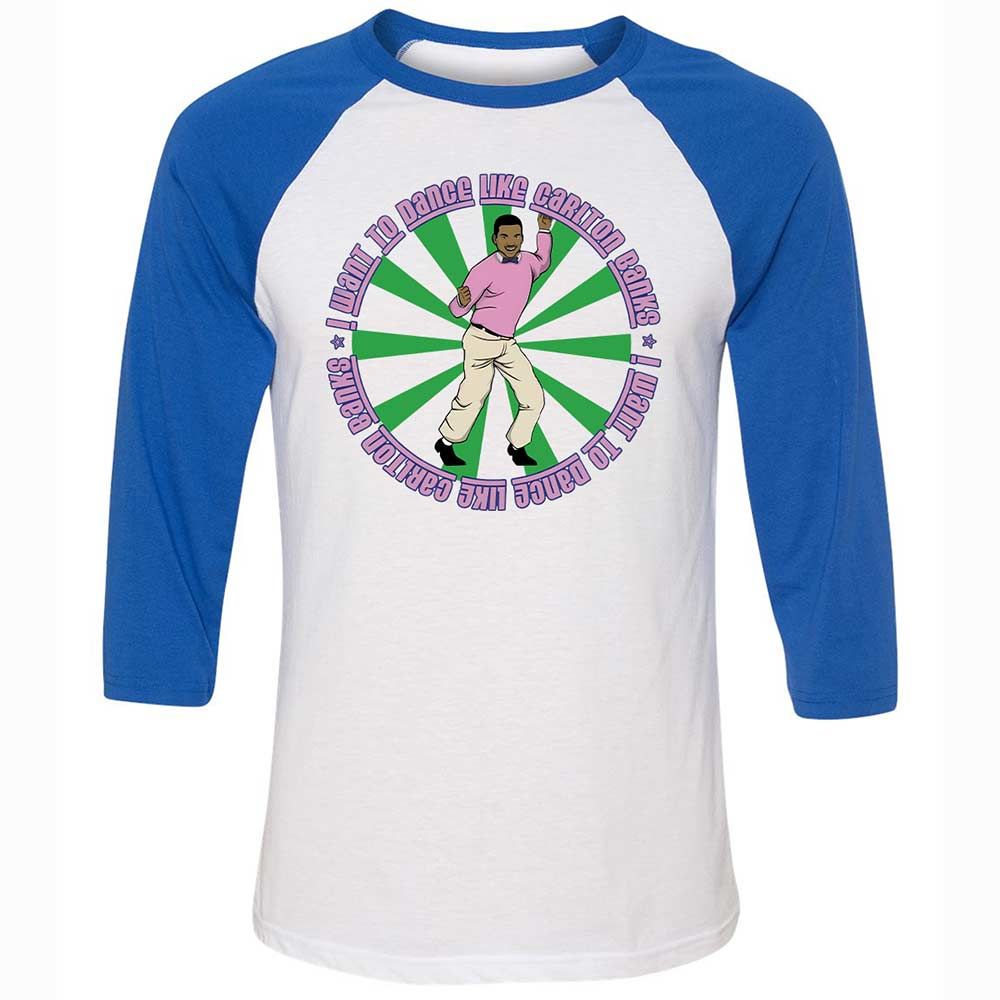 Unisex 3/4 Baseball Tee - QVMM5C3E - White/True Royal - 10
