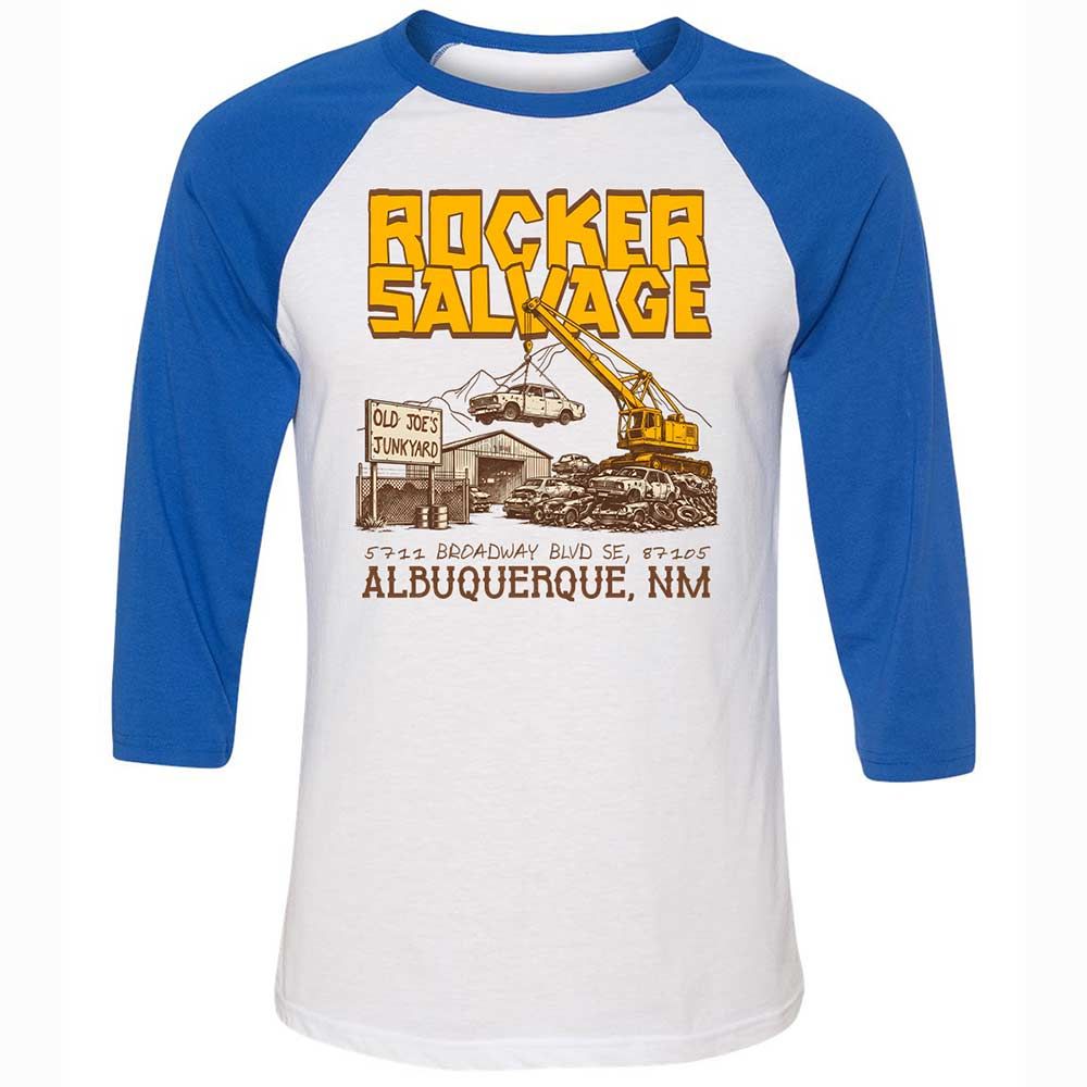 Unisex 3/4 Baseball Tee - K6R3AVJS - White/True Royal - 10