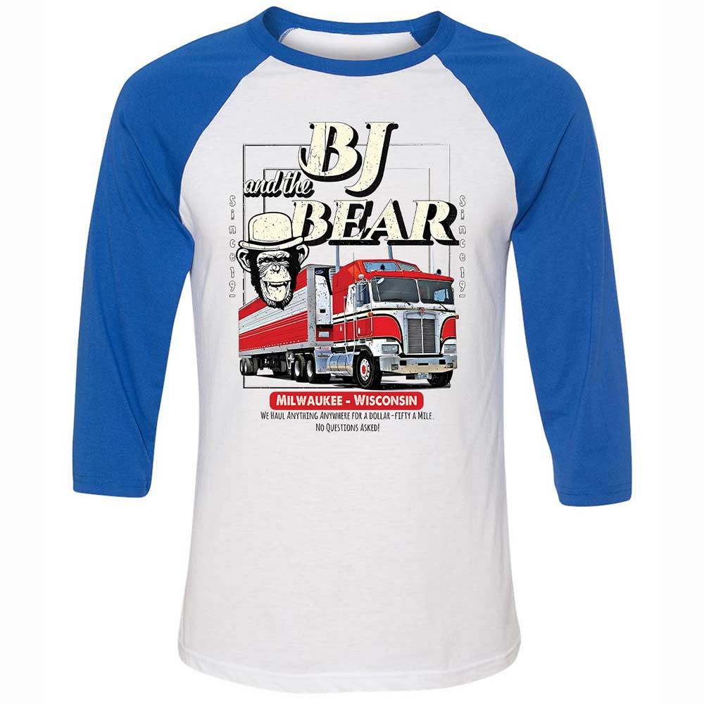Unisex 3/4 Baseball Tee - 2X6Z6F2X - White/True Royal - 10