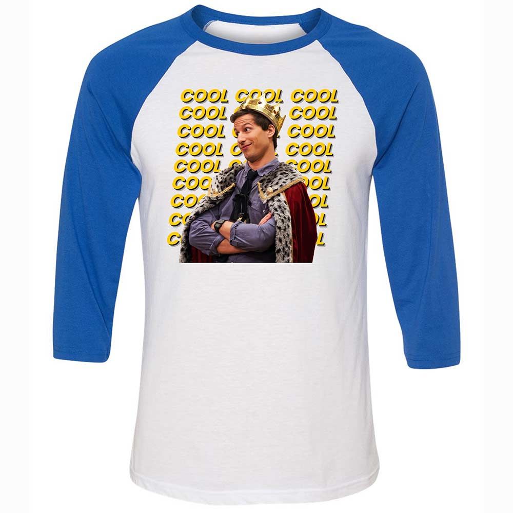 Unisex 3/4 Baseball Tee - YAECHPWD - White/True Royal - 10