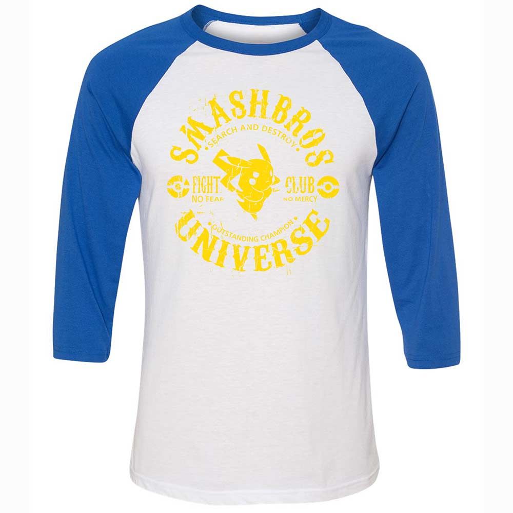 Unisex 3/4 Baseball Tee - GYJFH7M5 - White/True Royal - 10