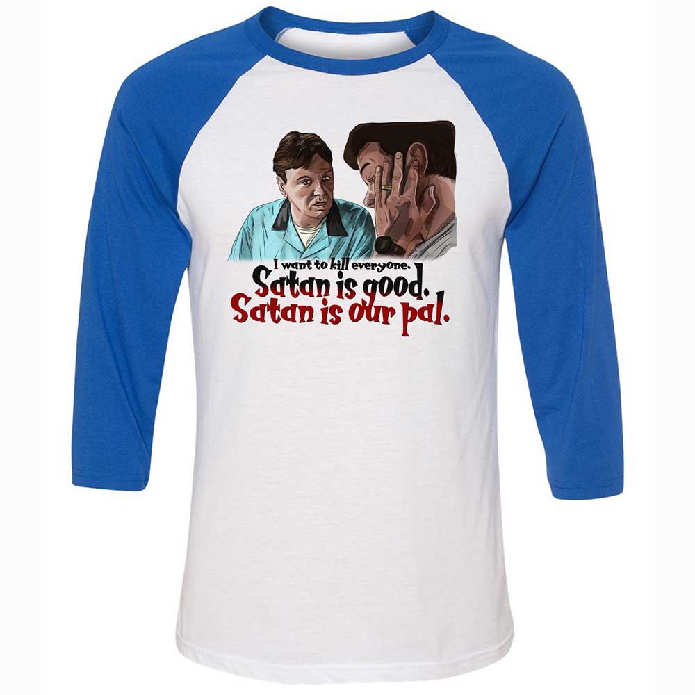 Unisex 3/4 Baseball Tee - QSVKCTLB - White/True Royal - 10