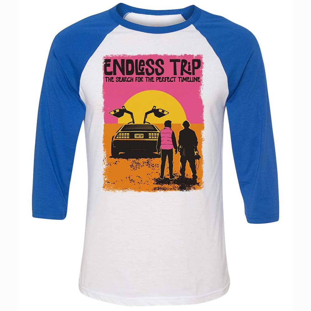 Unisex 3/4 Baseball Tee - FVTHWSSS - White/True Royal - 10