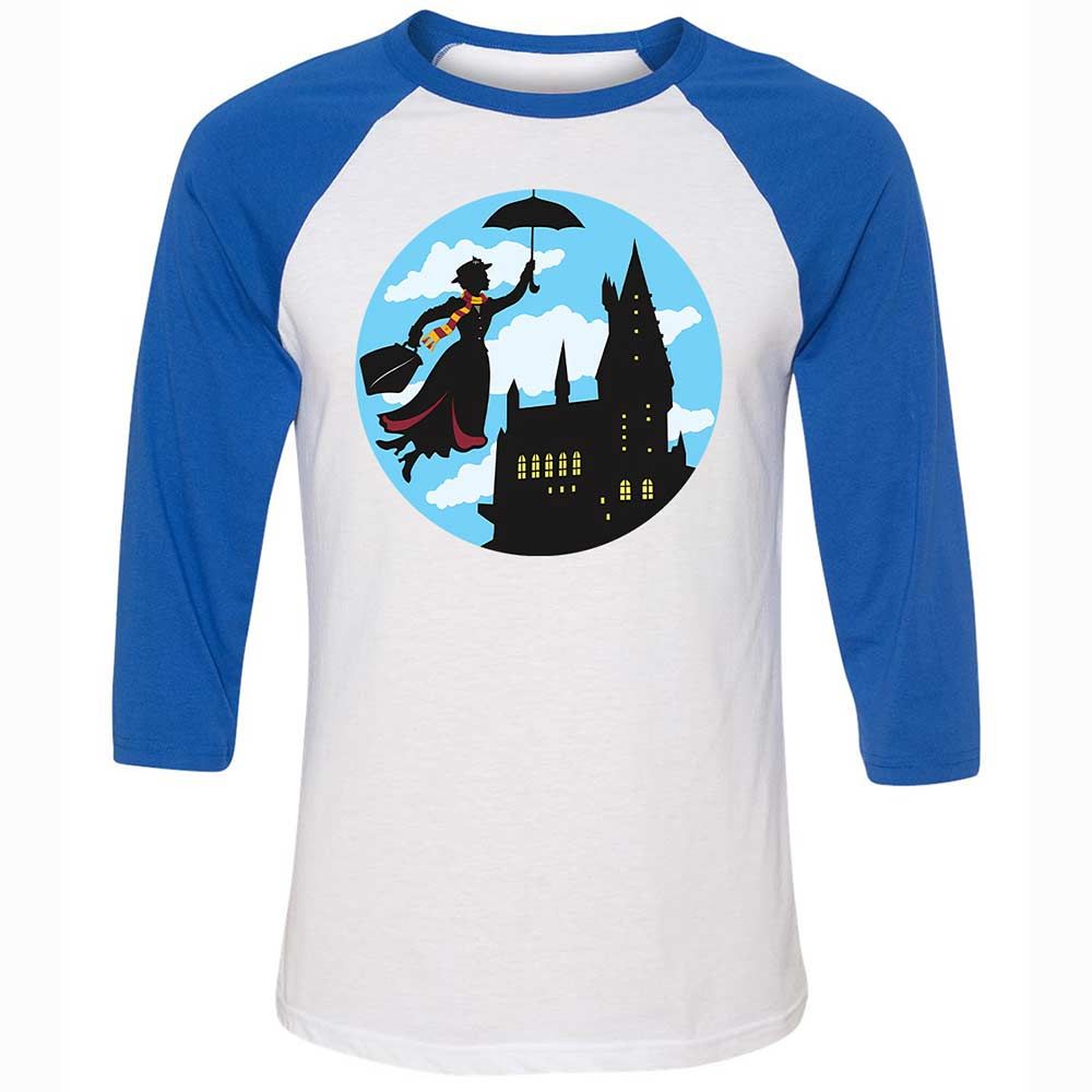 Unisex 3/4 Baseball Tee - VWVD63ED - White/True Royal - 10