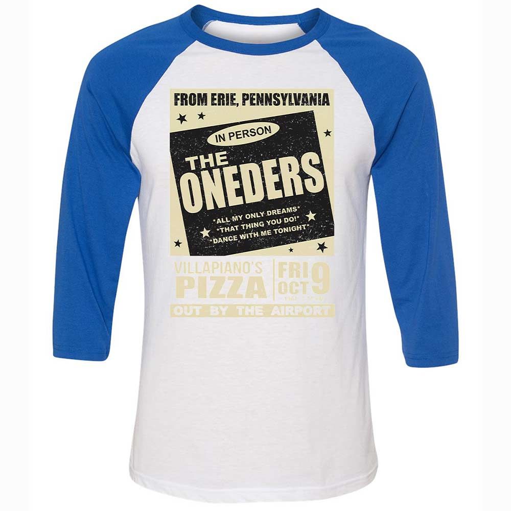 Unisex 3/4 Baseball Tee - JK4TA9YA - White/True Royal - 10