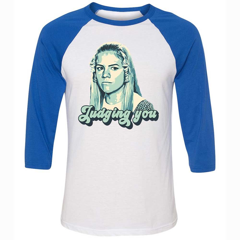 Unisex 3/4 Baseball Tee - Q47S2XFQ - White/True Royal - 10