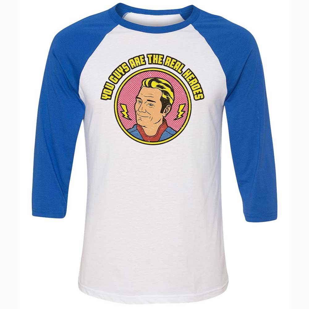 Unisex 3/4 Baseball Tee - C47X661X - White/True Royal - 10