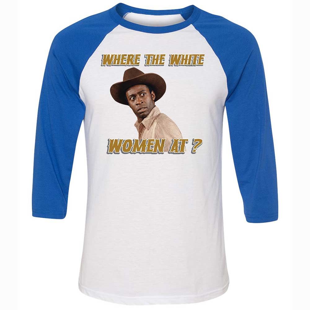 Unisex 3/4 Baseball Tee - MBFVDMEQ - White/True Royal - 10