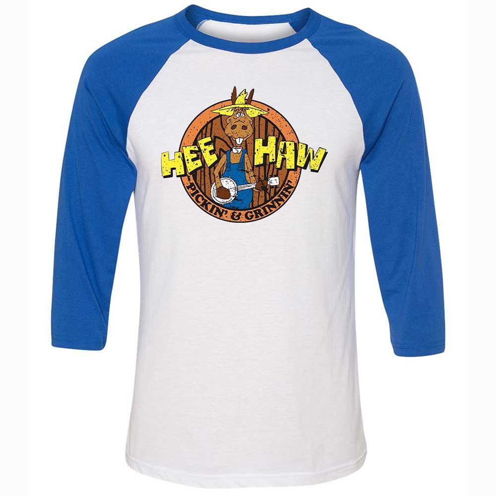 Unisex 3/4 Baseball Tee - GZ58RLU9 - White/True Royal - 10