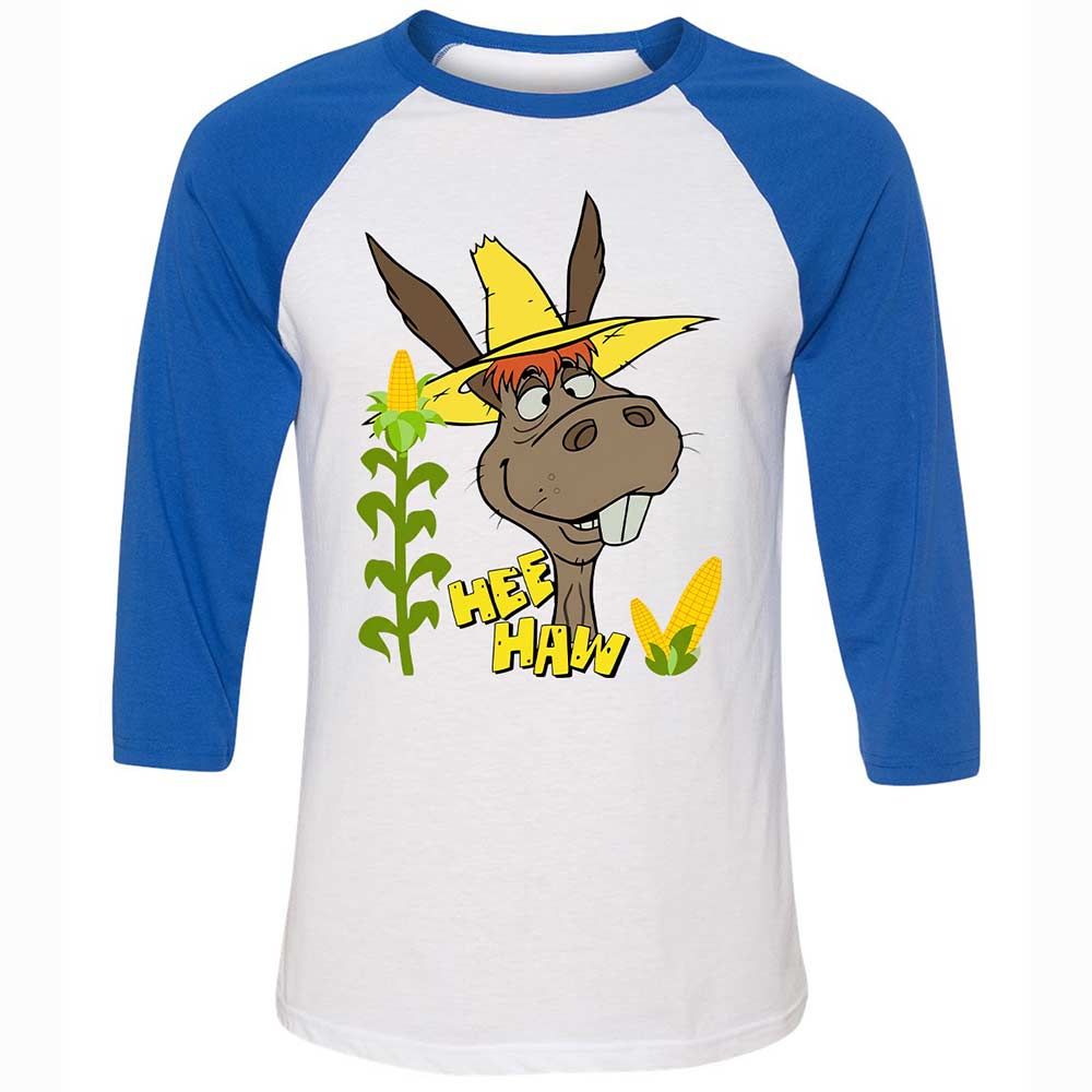 Unisex 3/4 Baseball Tee - HZW3T5WU - White/True Royal - 10