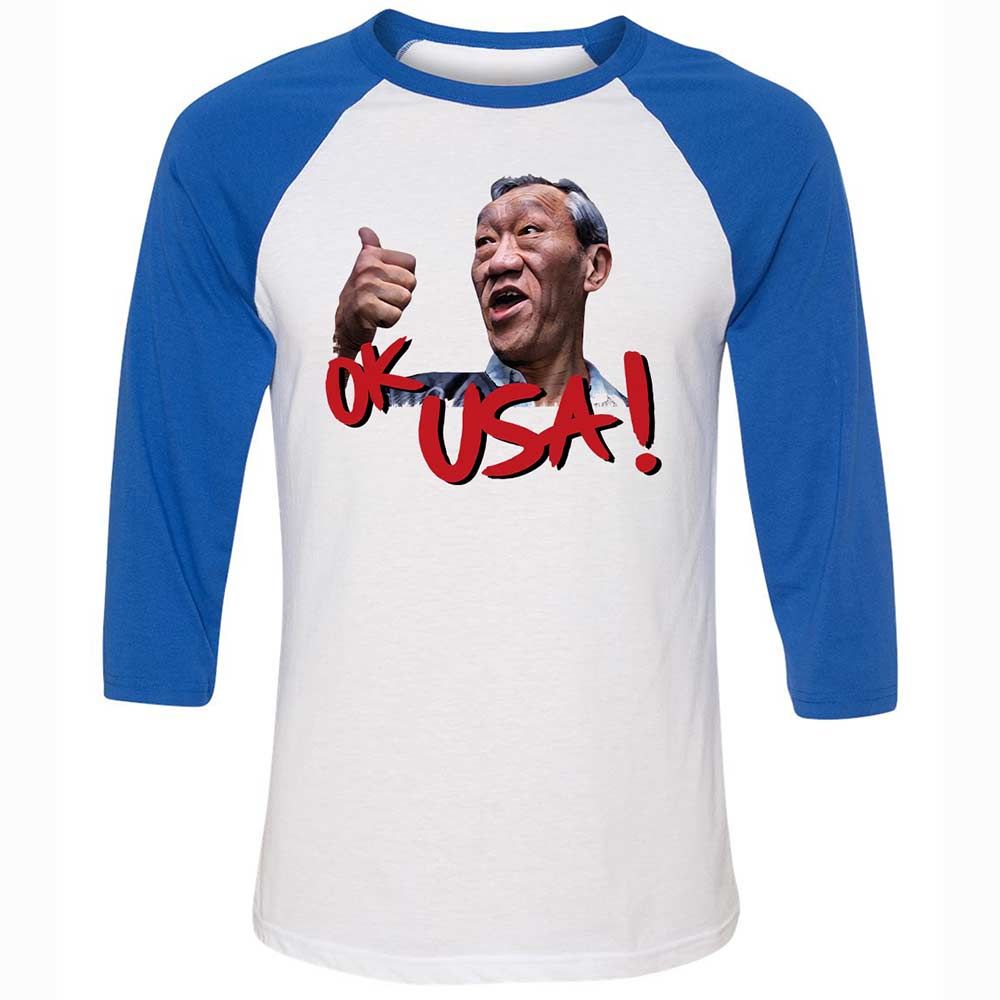 Unisex 3/4 Baseball Tee - VE7AZ1QJ - White/True Royal - 10
