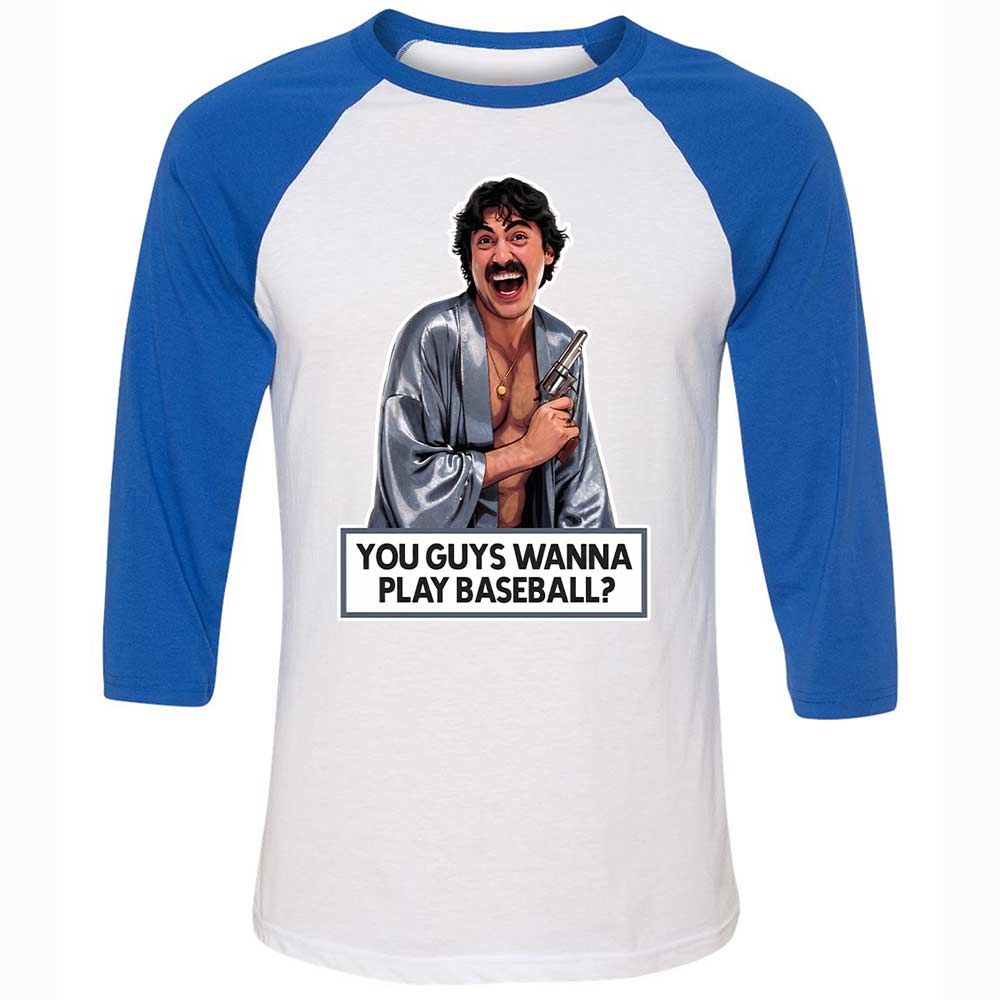 Unisex 3/4 Baseball Tee - GWMLCX81 - White/True Royal - 10