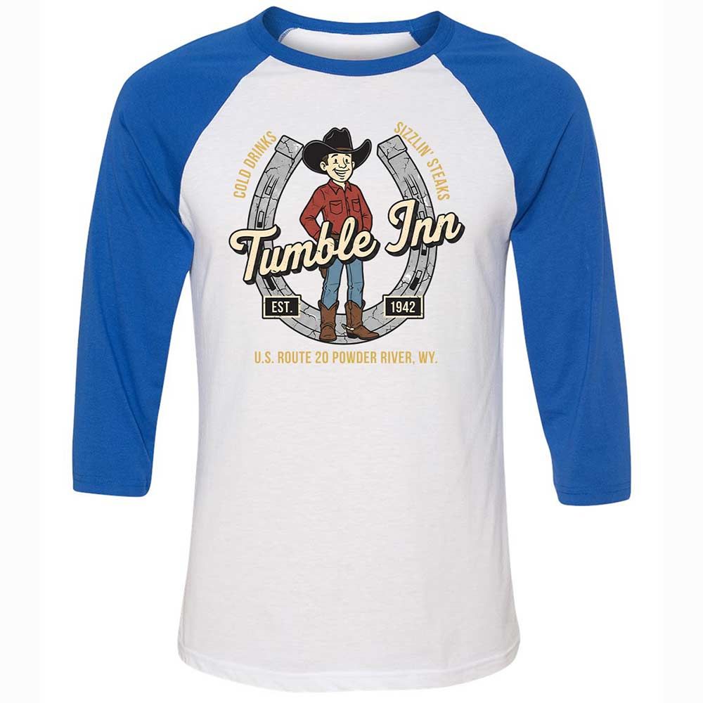 Unisex 3/4 Baseball Tee - NK6GZ6UE - White/True Royal - 10