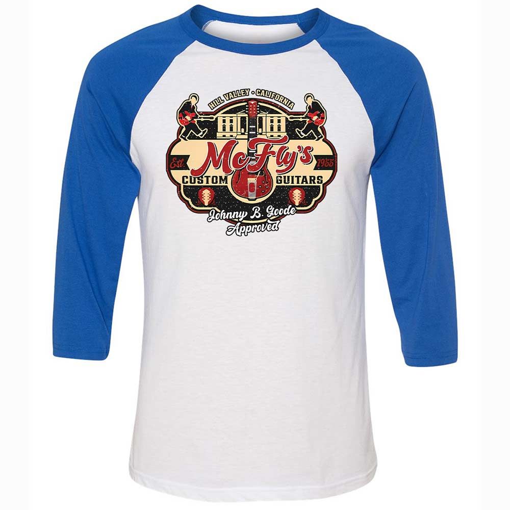 Unisex 3/4 Baseball Tee - LYLR72FW - White/True Royal - 10