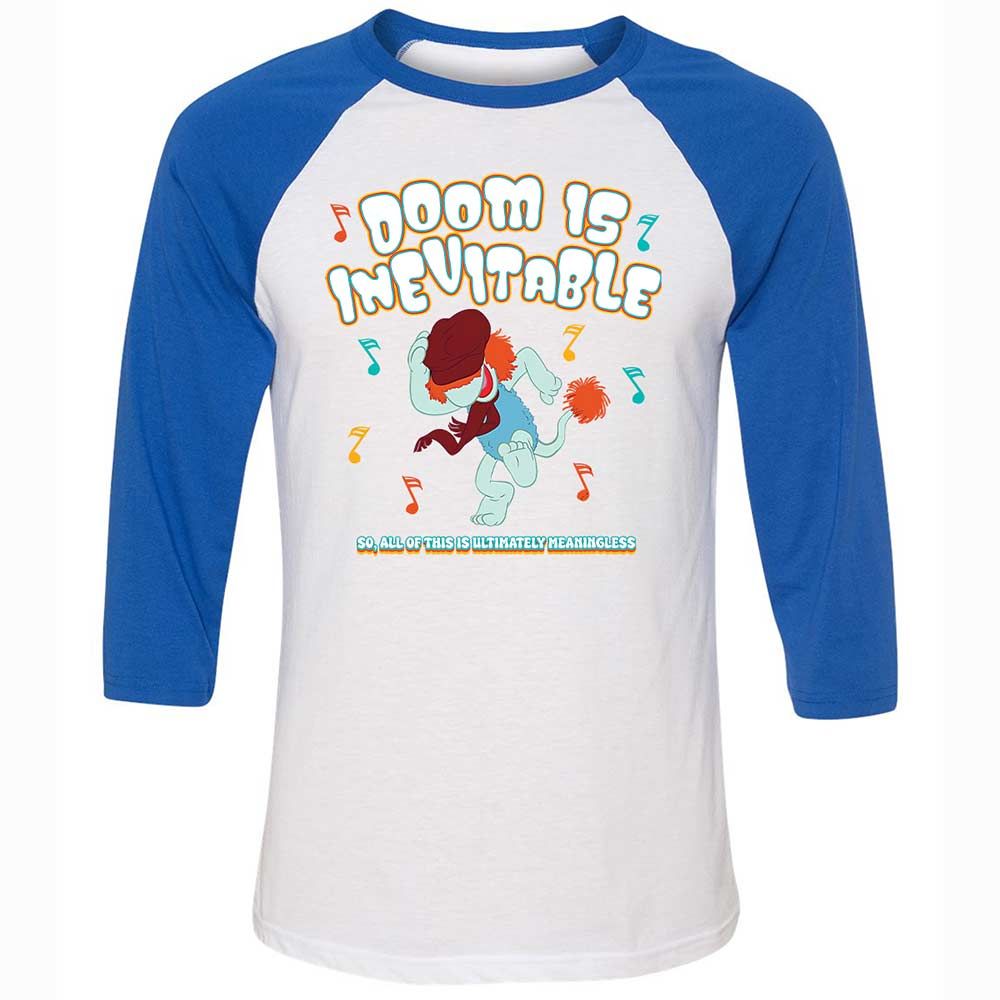 Unisex 3/4 Baseball Tee - YAFSR5BV - White/True Royal - 10
