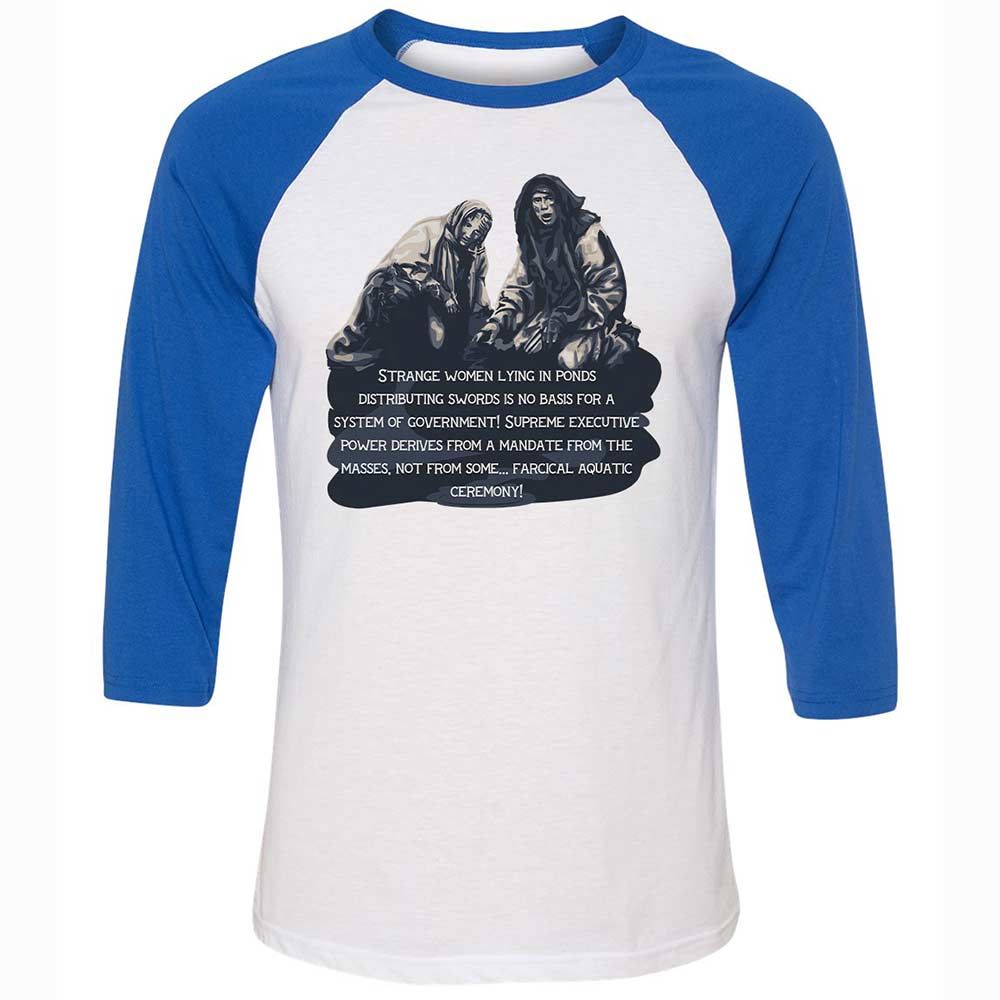 Unisex 3/4 Baseball Tee - VVCJEKRU - White/True Royal - 10