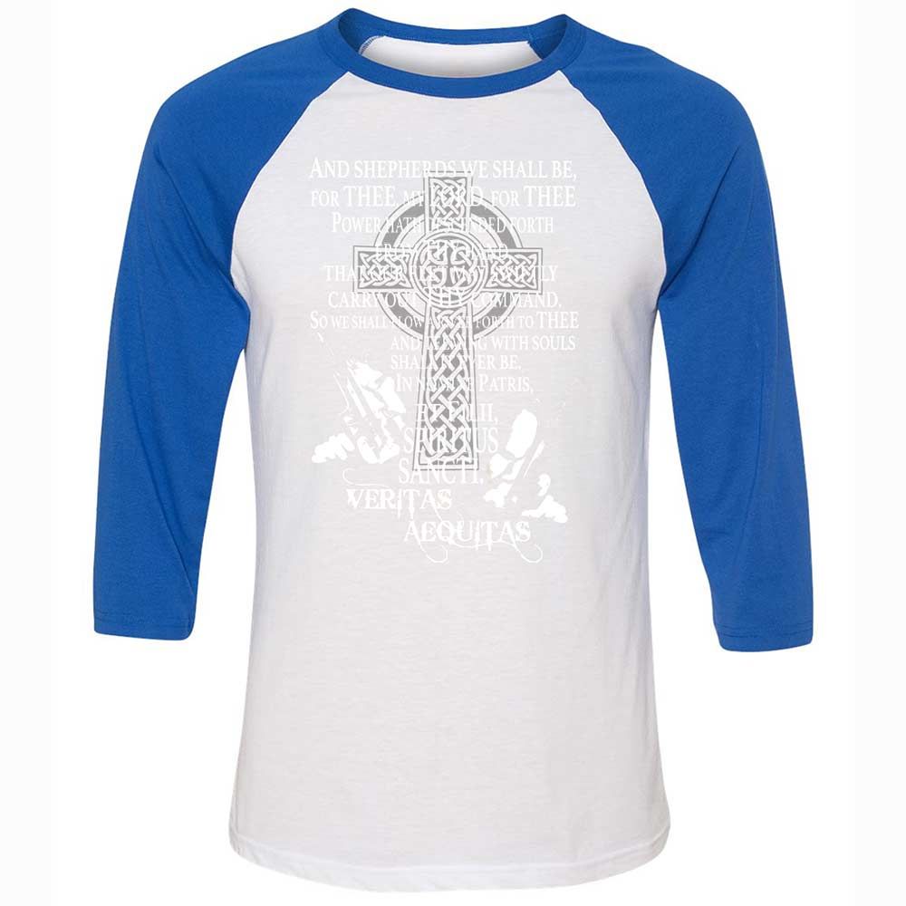 Unisex 3/4 Baseball Tee - TL8V86G1 - White/True Royal - 10